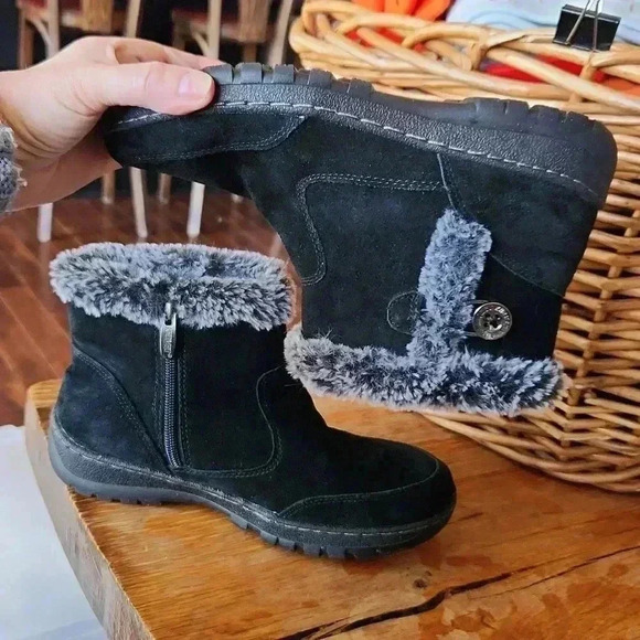 Khombu Iris Winter Snow All Weather Ankle Boots Black Size 7 M - Picture 5 of 15